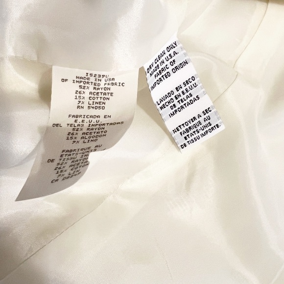 Christian Dior Vintage Jacket Size 6 Slacks Size 8 Cotton Linen Button Elegant - Picture 11 of 15